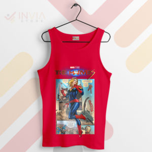 Rise of a Hero The Marvels Comic Art Red Tank Top