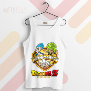 Saiyan Spectacle Animaniacs with DBZ White Tank Top