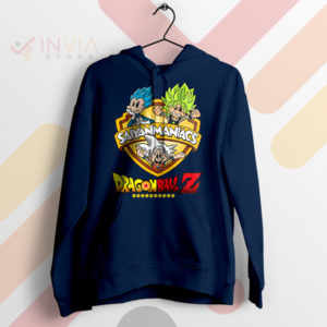 Saiyanmaniacs Zany Z Fighters Dragon Ball Navy Hoodie