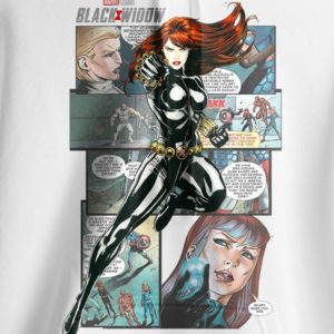 Sleek and Deadly Black Widow Comic Art Hoodie 2