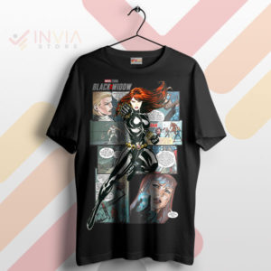 Spying in Style Black Widow Marvel Comic Black T-Shirt