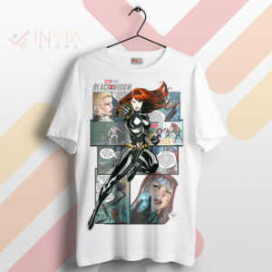 Spying in Style Black Widow Marvel Comic T-Shirt