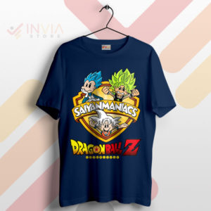 Super Saiyan Maniacs Animaniacs DBZ Navy T-Shirt