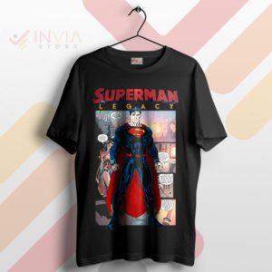 Superman's Saga Legacy Comic DC Art Black T-Shirt