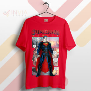Superman's Saga Legacy Comic DC Art Red T-Shirt