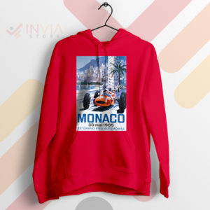 Vintage Victory Lap Monaco F1 1965 Red Hoodie