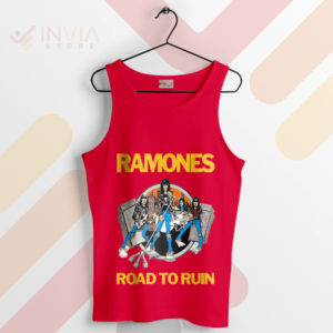Vintage Warriors Ramones Road to Run Red Tank Top