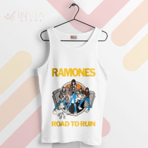 Vintage Warriors Ramones Road to Run White Tank Top