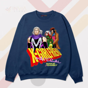 X-Men Romance Redux Rogue and Gambit Navy Sweatshirt