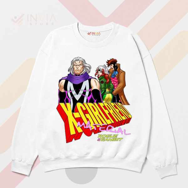 X-Men Romance Redux Rogue and Gambit White Sweatshirt