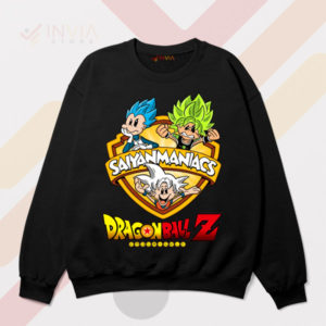 Zany Saiyans Power Animaniacs DBZ Black Sweatshirt
