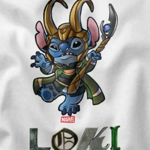 Stitch Goes Loki Marvel Parody Graphic Apparel