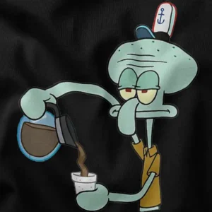 Squidward and Coffee in SpongeBob Graphic Apparel