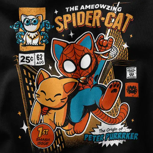 The Amazing Spider Cat Comic Graphic Merch