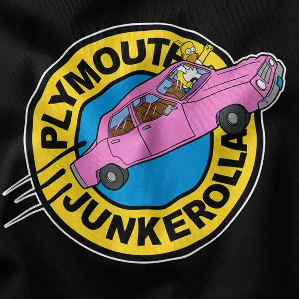 1986 Plymouth Homer Simpson Pink Car T-Shirt