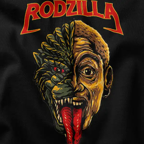 Rodzilla Face Meets Dennis Rodman Graphic Apparel