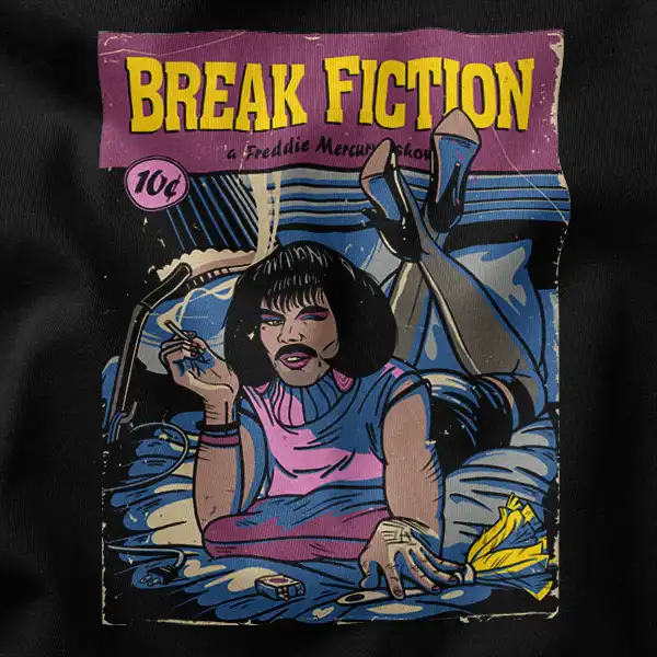 Funny Pulp Fiction Freddie Mercury Parody Graphic Merch