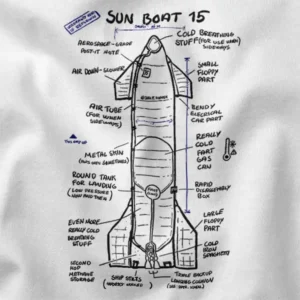Starship SN15 Crew Modern Aerospace Graphic Apparel