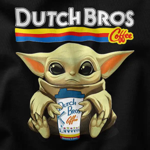 Baby Grogu Dutch Bros Coffee Graphic Apparel