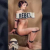 Naked Sexy Princess Leia Rebel Parody Graphic Apparel