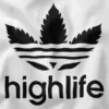 Highlife Adidas Cannabis Leaf Parody Graphic Apparel