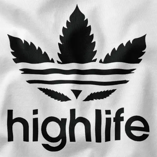 Highlife Adidas Cannabis Leaf Parody Graphic Apparel
