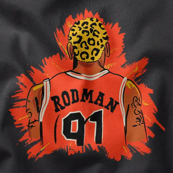 Art Bulls Dennis Rodman Legend NBA Graphic Merch