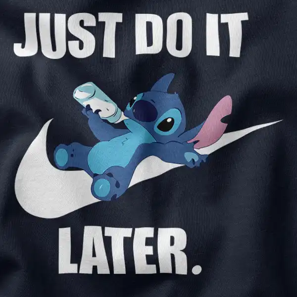 Just Do It Later Stitch Graphic Apparel