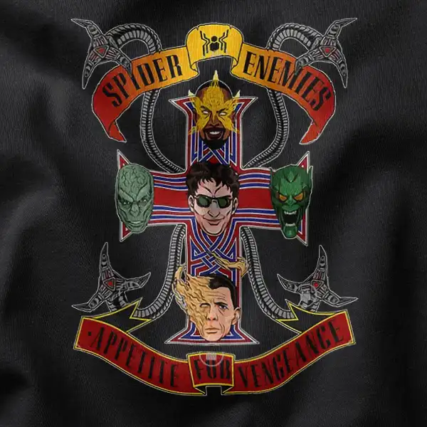 Spider Enemies Villains Guns n Roses Graphic Apparel