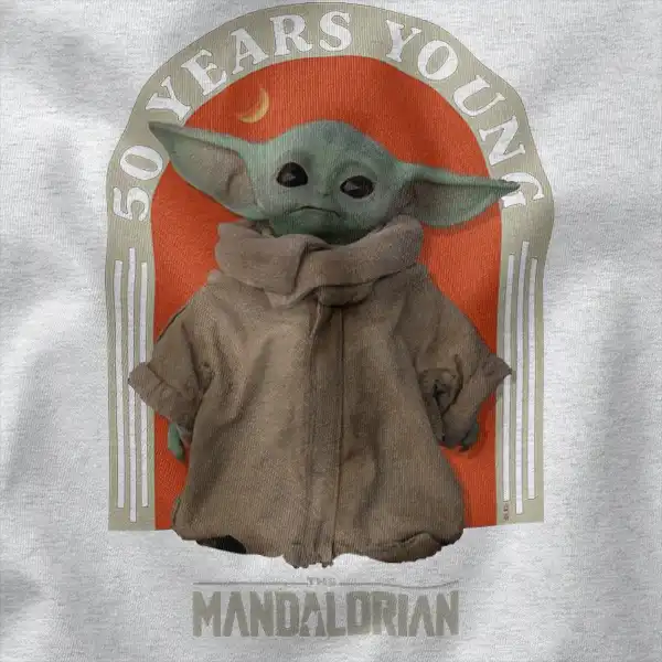 Grogu Face 50 Years Young Cute Alien Graphic Apparel