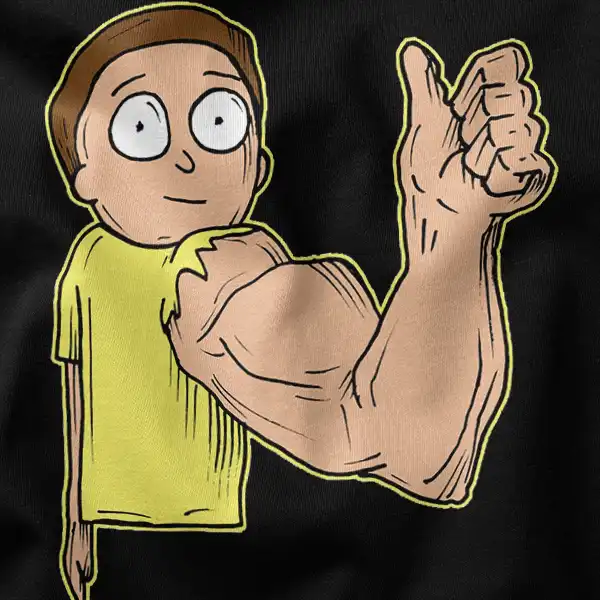 Big Arm Strong Morty Smith Graphic Apparel
