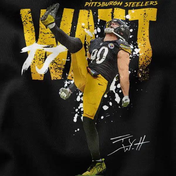 TJ Watt Pittsburgh Football Signature Art Graphic Tee