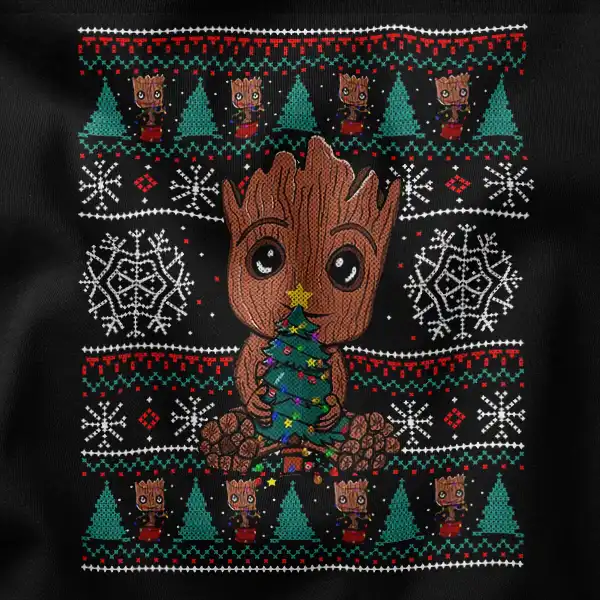 Ugly Christmas Baby Groot Holiday Graphic Apparel