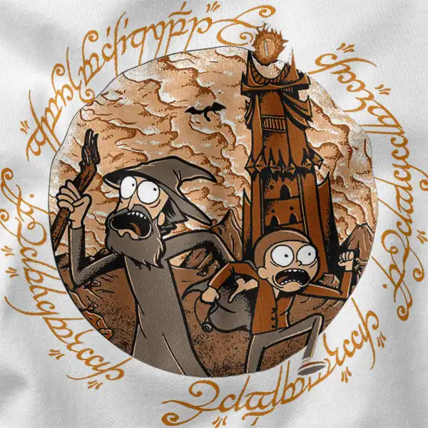 Tolkien Rick and Morty Middle Earth Parody Mashup Graphic