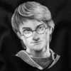 Harry Potter Magic Wand & Hogwarts Sketch Graphic Merch