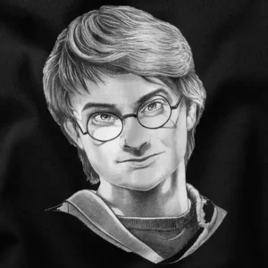 Harry Potter Magic Wand & Hogwarts Sketch Graphic Merch