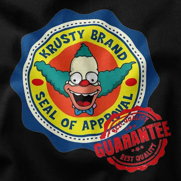 Krusty Brand The Clown Seal Of Aproval Graphic Apparel