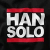 Han Solo Blaster Run DMC Logo Red White Graphic Apparel