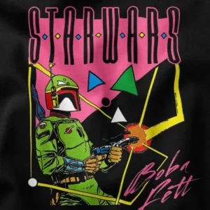 Retro Boba Fett Weapon Movie Star Wash Graphic Apparel