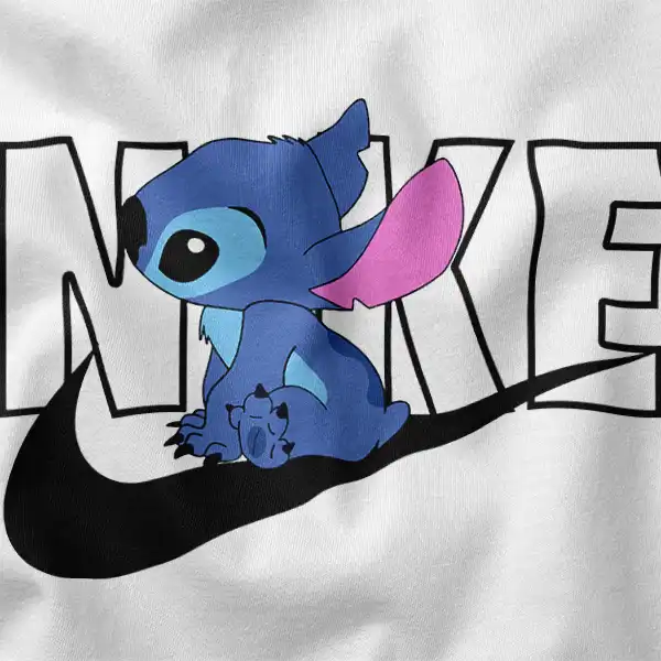 Stitch Cartoon Swoosh Parody Nike Graphic Apparel