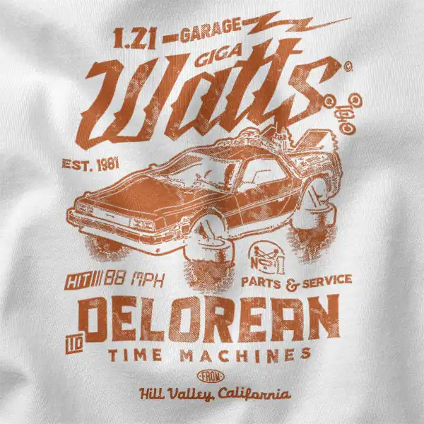 Vintage DMC Delorean Engine Graphic Merch