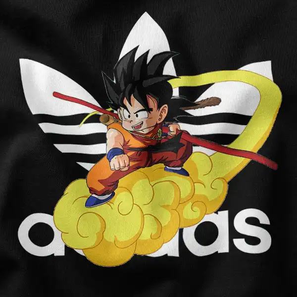 Goku Flying Parody Adidas Graphic Merch