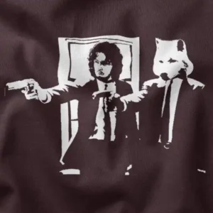Jon Snow & Direwolf Pulp Fiction Parody Graphic Merch