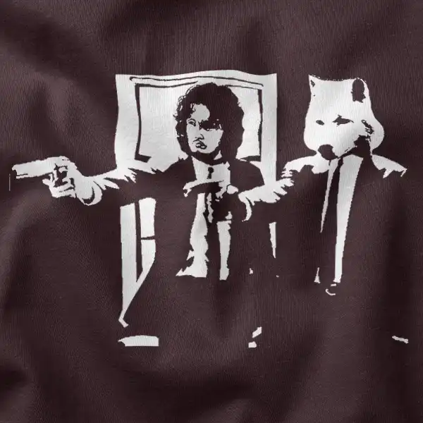 Jon Snow & Direwolf Pulp Fiction Parody Graphic Merch