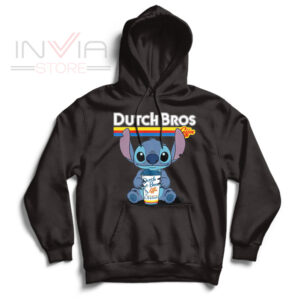 Stitch Dutch Bros Coffee Hoodie – Funny Cartoon Parody Pullover