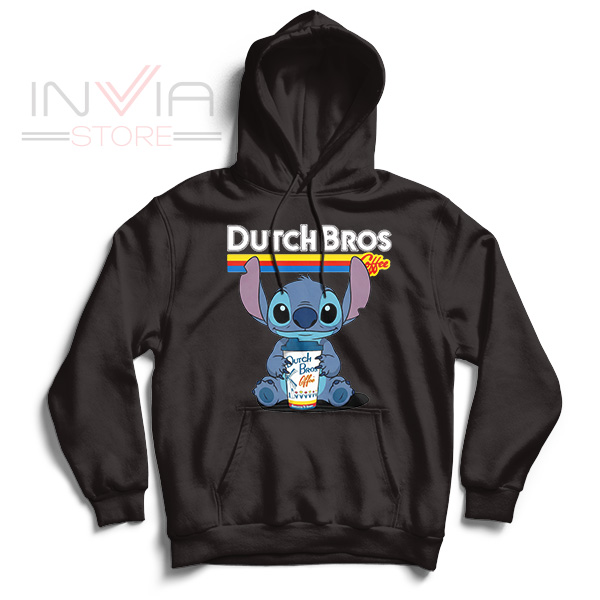 Stitch Dutch Bros Coffee Hoodie – Funny Cartoon Parody Pullover