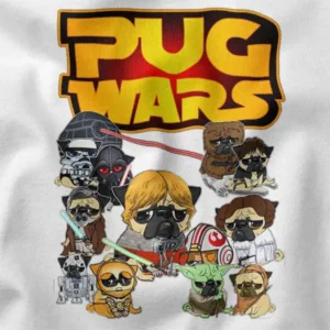 Pug Wars Meme Sci-Fi Dog Graphic Apparel