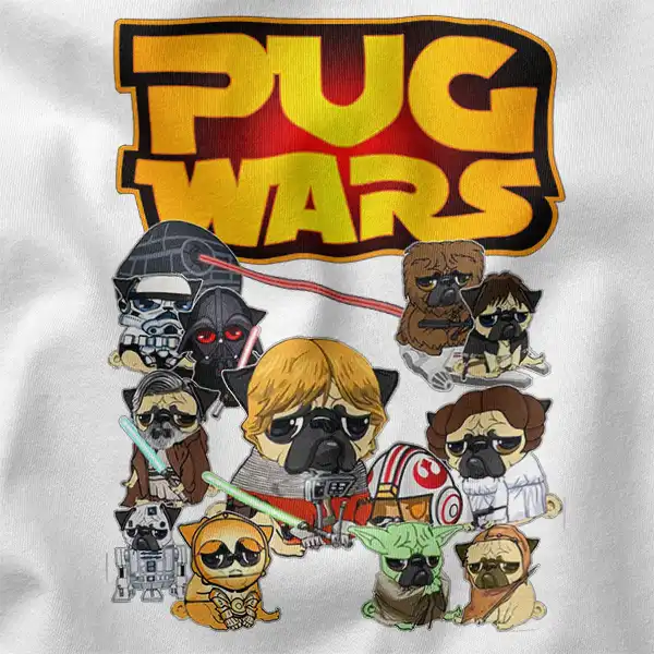 Pug Wars Meme Sci-Fi Dog Graphic Apparel