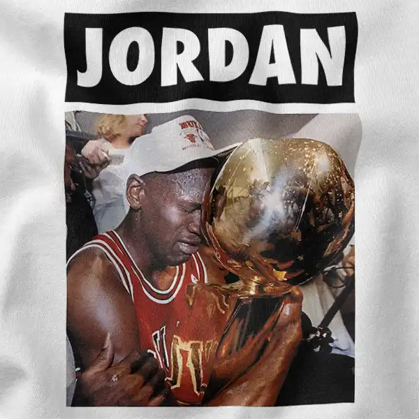 Crying Michael Jordan Trophy Graphic Apparel
