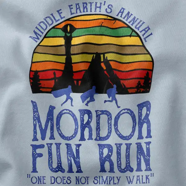 Mordor Fun Run Sunset Graphic Merch